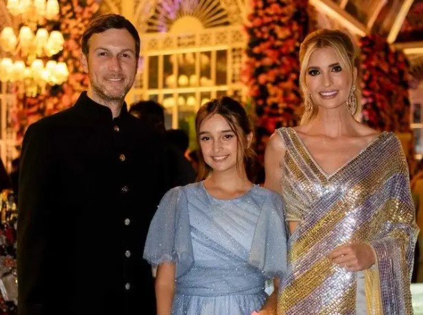 Jared Kushner, Ivanka Trump, and their daughter Arabella.